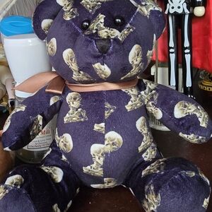 Van Gogh Inspired Skull Patterned Teddy Bear